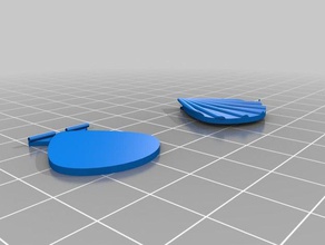 istiridye kabuğu Anahtarlık 3d print model - Mito3D