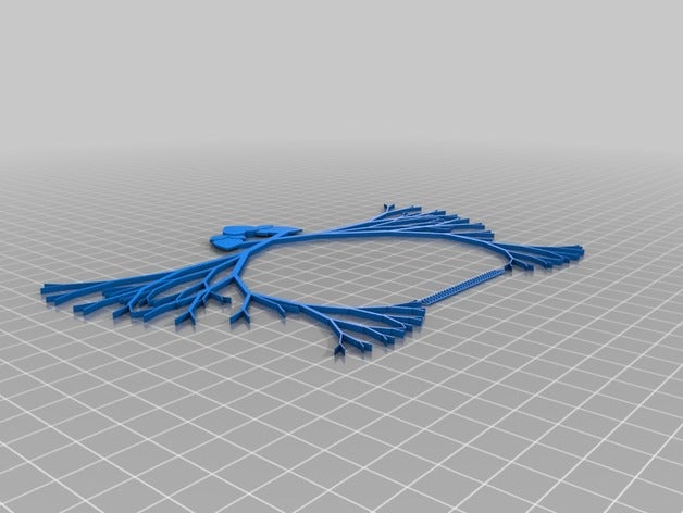 branch necklace heart jewelry 3D print model - Mito3D