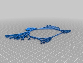Zweig Halskette Herz Schmuck 3d print model - Mito3D