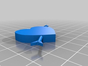 arrow heart keychains 3d print model - Mito3D