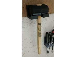 Gummi-hammer holder - halter f r gummihammer Werkzeug-Halterungen & Boxen Halfter Halter 3d print model - Mito3D