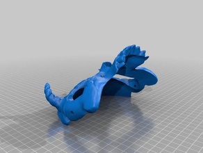 skull mask horns remix repaired costume 3d print model - Mito3D