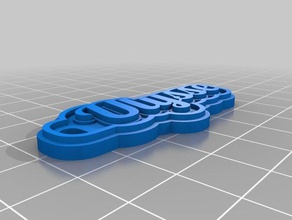 minha personalizado de várias linhas tag chaveiro ulysse chaveiros 3d print model - Mito3D