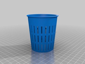 my customized parametric net pot remix closed bottom outdoor & garden 3d print model - Mito3D