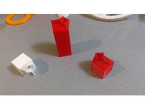 süt karton Anahtarlık 3d print model - Mito3D