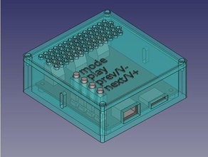 xh-m422 tpa3116d2a amplifier case electronics amplificador caja created freecad sound tpa3116d2 3d print model - Mito3D