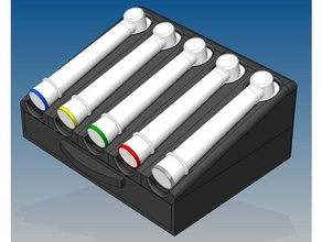 Pinsel-Halter 2 bis 5 Köpfe Bad Pinsel elektrischen Zahnbürste Bürsten oral-b Kopf Zahnbürstenhalter 3d print model - Mito3D