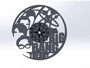 big bang theory-Uhr 3d-drucken Theorie Uhr theory logo 3d print model - Mito3D