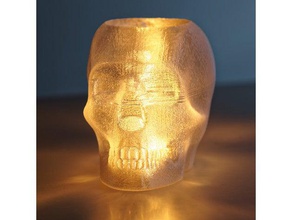 crâne de la lampe décor fête d'halloween halloween décoration humain le bougie à réchaud vase mode 3d print model - Mito3D