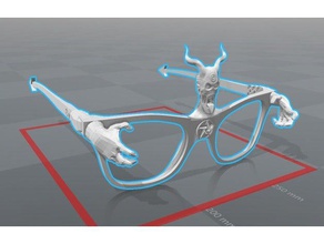 halloween Teufel-Brille Brille 3d print model - Mito3D