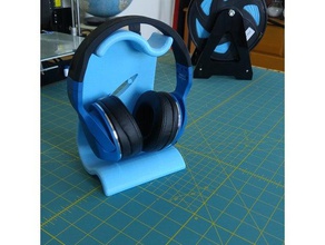 headphone holder stand organization desktop gaming headphones office 3d print model - Mito3D