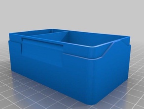 notched box single divider containers 3d print model - Mito3D