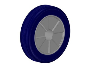 wheel 21mm vehicles jante pneumatic roue wheels 3d print model - Mito3D
