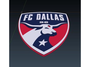 fc dallas soccer team logo signs & logos badges 3d print model - Mito3D