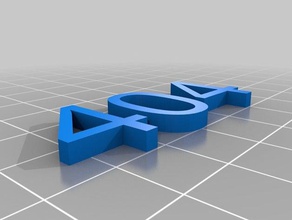 404 error coding geek html logo nerd text web 3d print model - Mito3D