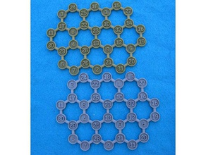 hexagonal array puzzle puzzles openscad 3d print model - Mito3D