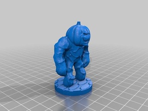 cabeça de abóbora golem brinquedos & games 3d print model - Mito3D