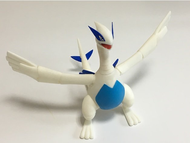 ball jointed lugia toys & games articulated ball jointed lugia pokemon 3D print model - Mito3D
