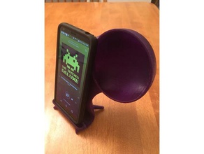 phone speaker amplifier audio iphone megaphone samsung sound universal 3d print model - Mito3D