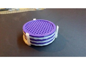 honeycomb coaster set kitchen & dining coasters drink glass untersetzer 3d print model - Mito3D