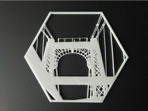 100hex contribution 2d art 2dart hexagone pochoir 3d print model - Mito3D