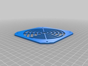 extended 120mm fan grill - reprap style parts 3d print model - Mito3D