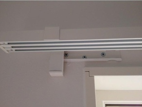 perde rayı adaptörü ev bağdaştırıcı perdeler ıkea hack demiryolu vidga duvara monte pencere 3d print model - Mito3D