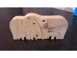 elephants animals 3d print model - Mito3D