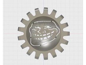 trollface maker pièce de monnaie les signes et logos 3d print model - Mito3D