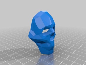 lowpoly scull art halloween mask skull 3d print model - Mito3D