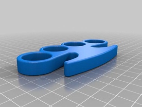 knuckle duster coup de poing américain décor 3d print model - Mito3D