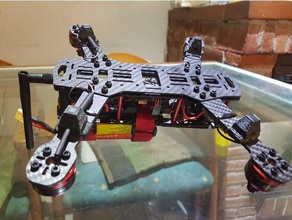 qav250 drone de aterrizaje pies con antena receptor apoyo juegos y juguetes 3d print model - Mito3D