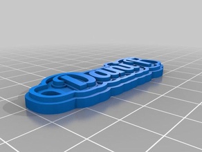 dani f Schlüsselanhänger kundengebundene 3d print model - Mito3D