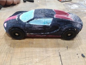 deux partie bugatti veyron pinewood derby passe-temps 3d print model - Mito3D