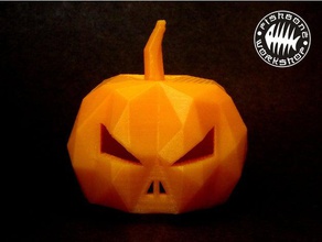 low poly jack-o-lantern decor halloween led pumpkin 3d print model - Mito3D