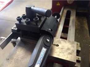 dremel holder mini-lathe qctp machine tools flex shaft 3d print model - Mito3D