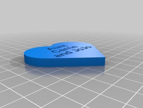 my customized message heart signs & logos 3d print model - Mito3D