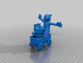 downhill summer edition models boy tiger wagon 3d print model - Mito3D