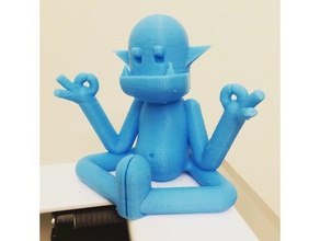 zen goblin criaturas meditação não suporta escultura 3d print model - Mito3D