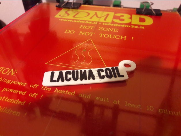 lacuna coil bande logo keychain de la mode L'impression 3d un trousseau clés l'impression stampa3d 3D print model - Mito3D