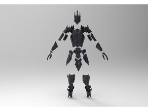 sauron, l'armatura completa modelli armatura completare completo di completamente stampabile cosplay costumechallenge2017 signore oscuro gioco jrr tolkien anelli lotr sauron l'ombra della guerra 3d print model - Mito3D
