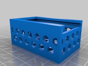 meu personalizados paramétrico hexagonal buraco da caixa recipientes personalizado 3d print model - Mito3D