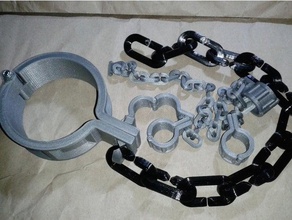 chain handcuffs shackles props chains costumechallenge2017 handcuff shackle 3d print model - Mito3D
