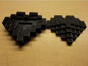 kalp kuşbaşı interaktif sanat bağlayıcı küp küpleri bağlantı keskin 3d print model - Mito3D