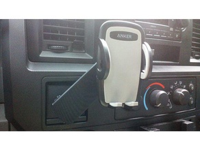 dodge ram 2008 anker phone holder extension mobile car empty glue interior shelf 3d print model - Mito3D