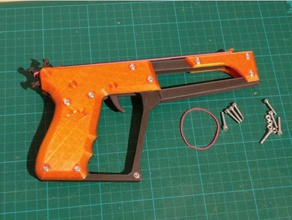 stinger - modular semi automática de la banda goma pistola juegos y juguetes arma fuego prusa scifi táctico juguete 3d print model - Mito3D
