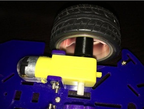 rc ruota del motore di cc dell'adattatore la robotica auto smart 3d print model - Mito3D