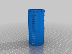 my customized measuring cylinder 60ml household supplies 3d print model - Mito3D