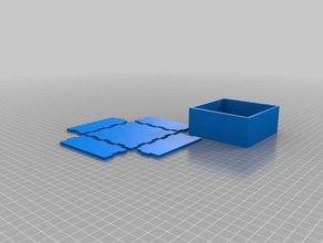 35 x 15 box w joints 130 thickness ply containers boxjoint lasercut 3d print model - Mito3D