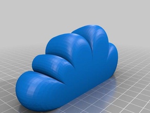 cloud handle decor 3d print model - Mito3D